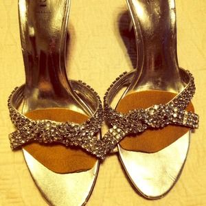 Silver Baker Brand shoes. Size 8