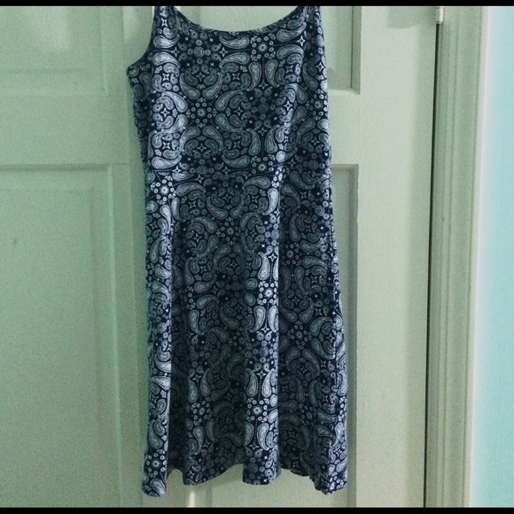 Navy blue patterned dress