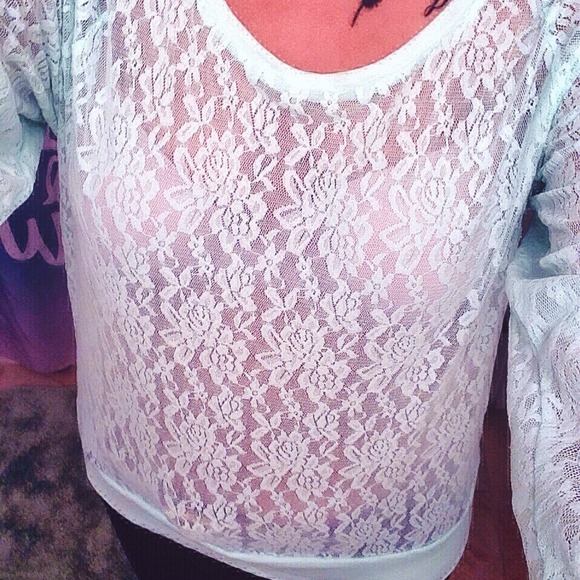 Victoria's Secret Mint Lace Top