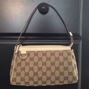 Gucci Monogram Pochette D-Ring Bag Brown/Cream