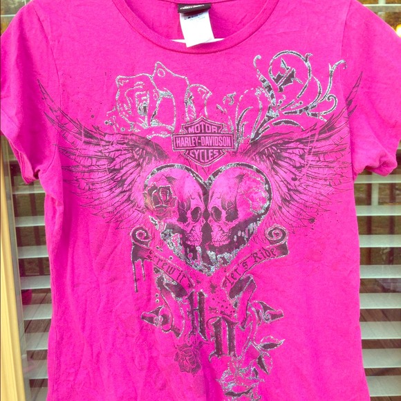 Harley Davidson pink shirt