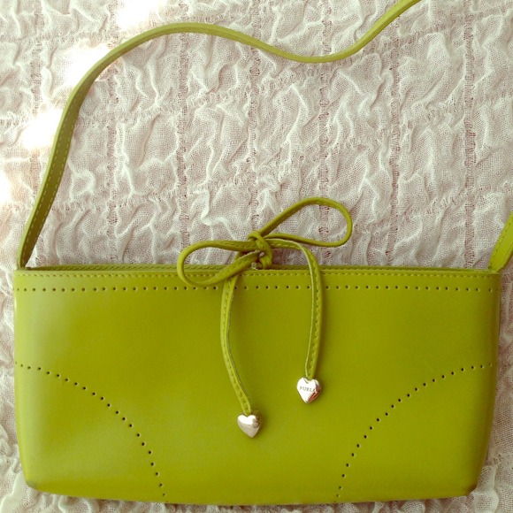 Furla Handbags - Furla Bright Green Leather Bag With Ties