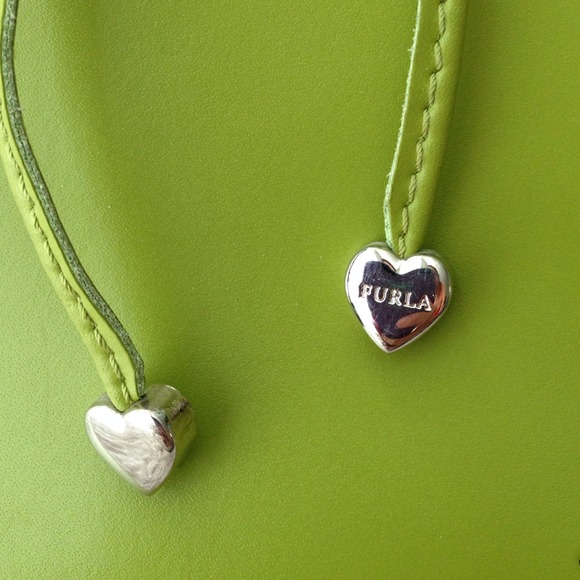 Furla Bright Green Leather Bag With Ties - Picture 2 of 4