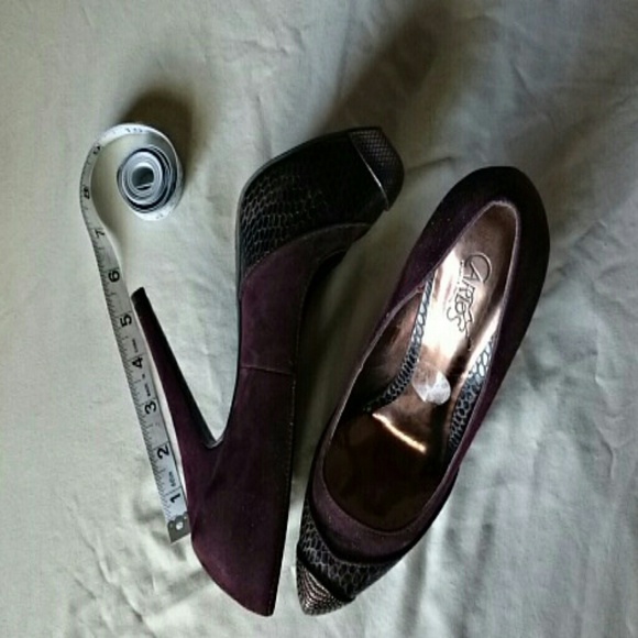 Brown steel toe heels