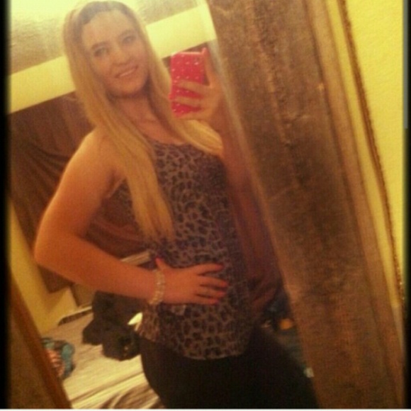 Miley Cyrus Purple Cheetah print tank