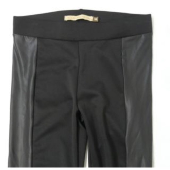 Mickey & Jenny Faux Leather Panel Leggings