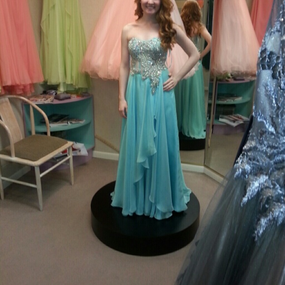 Aqua Prom Dress