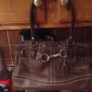 🚫🚫SOLD local🚫🚫Brown leather Coach bag