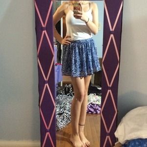 Abercrombie & fitch blue and white floral skirt