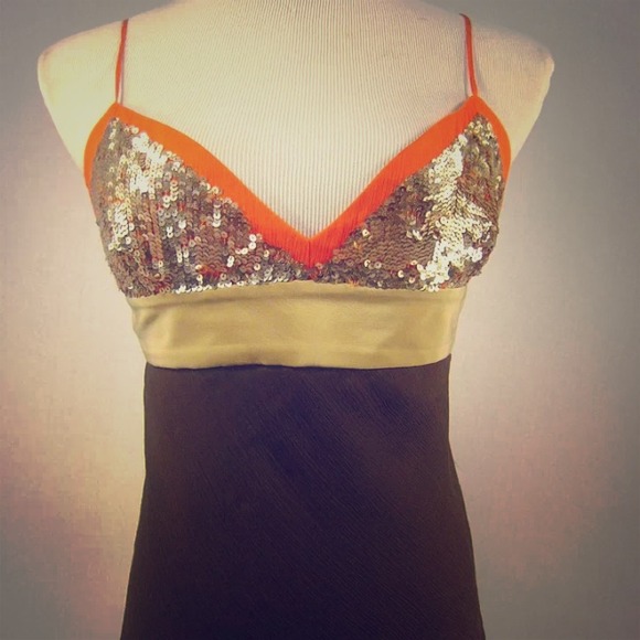 BCBG Sequin Spaghetti Strap Top