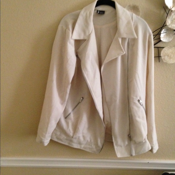 Cream moto jacket