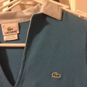 Blue Lacoste shirt