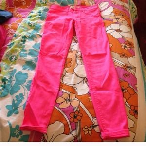 hot pink skinny jeans