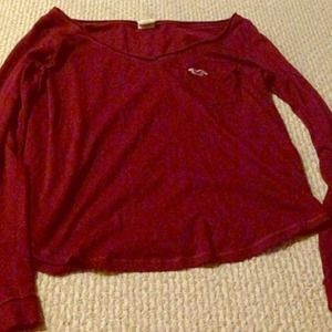 Hollister maroon shirt