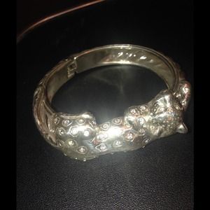 Brighton bold silver Panther bracelet