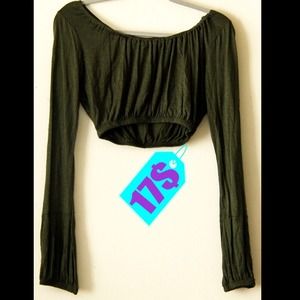 Green crop top