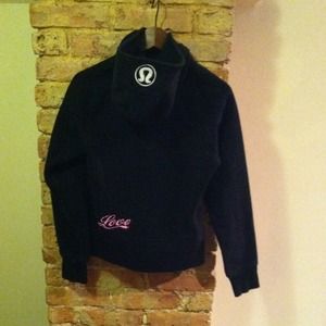 LULULEMON Black Zip Up Scuba Hoodie Sweatshirt 8