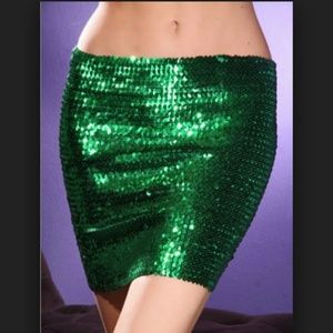 Green Sequin Mermaid Skirt