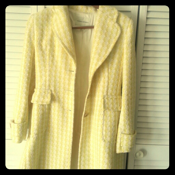 Banana republic yellow houndsooth coat