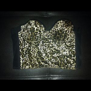 Velvet Leopard bustier