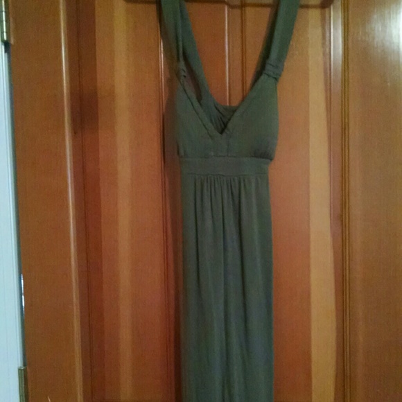 Olive Green cross back dress