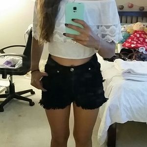 --SOLD-- Brandy Melville Black high waisted shorts