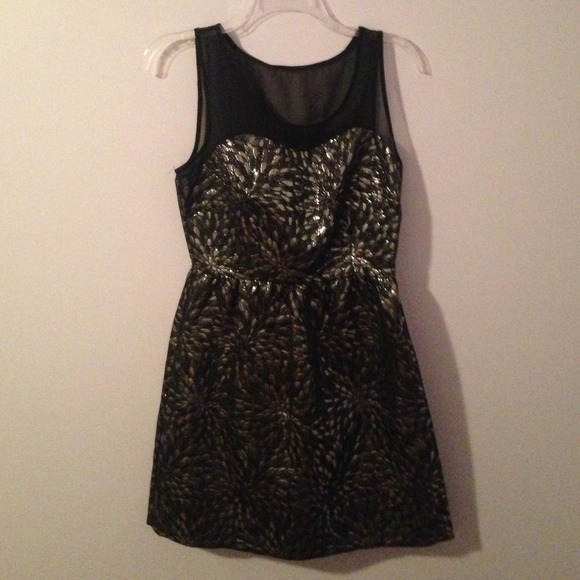 Grey and Black Mesh Elle Dress