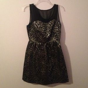 Grey and Black Mesh Elle Dress