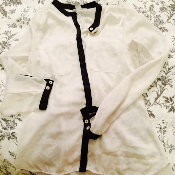 White sheer shirt