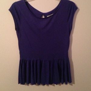 Royal Blue American Eagle Peplum Top