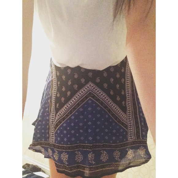 💙Woven floral skater skirt💙