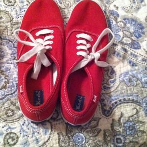 Red pair of keds