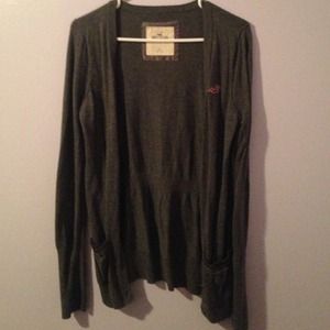 Charcoal Grey Hollister Cardigan