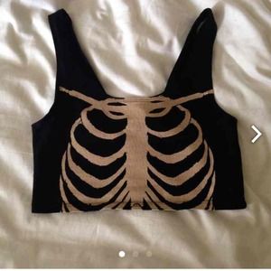 Skeleton crop top