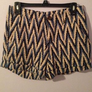 Chevron High Waisted Shorts