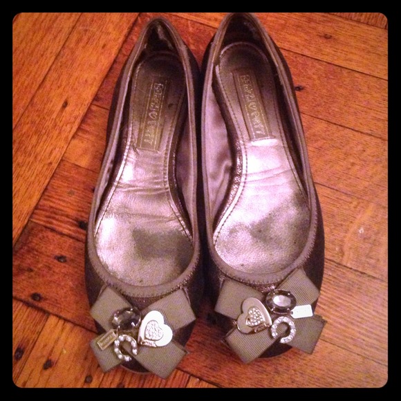 Silver coach flats!