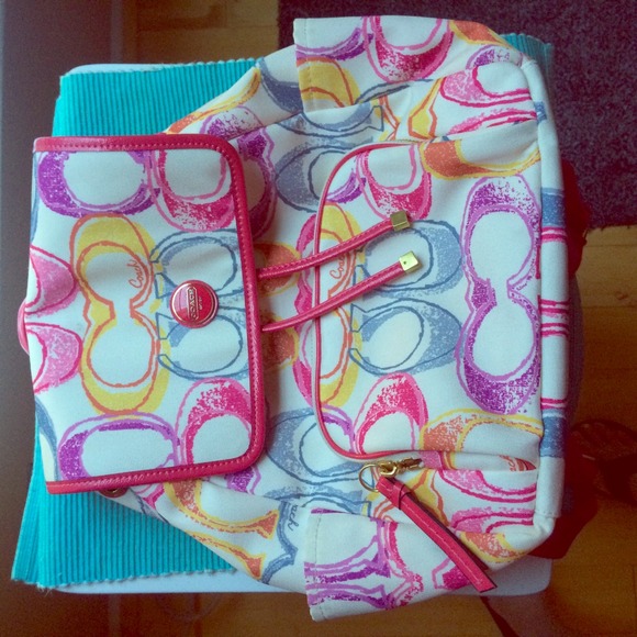 Authentic Coach Scribble Backpack