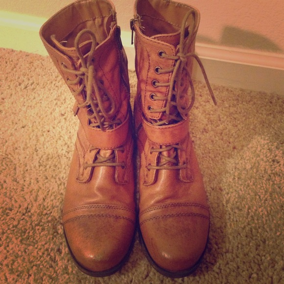 A pair of Military boots.