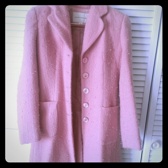 Banana republic boucle pink coat