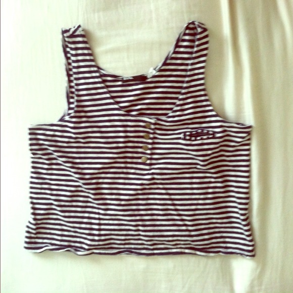 Cropped Striped Tank