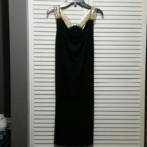 Michael Kors black and gold evening/cocktail dress