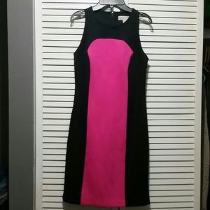 Michael Kors Black and Pink Neoprene dress