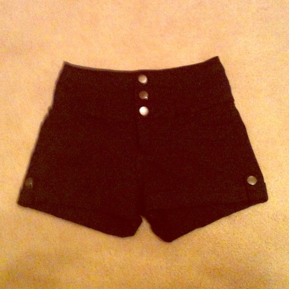 Navy blue high waisted shorts