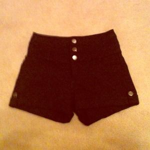 Navy blue high waisted shorts