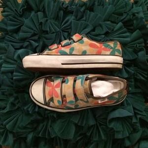 **REDUCED** Floral Vans with straps