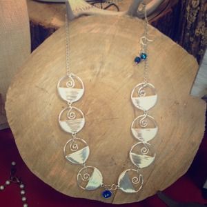 Unique silver handmade necklace