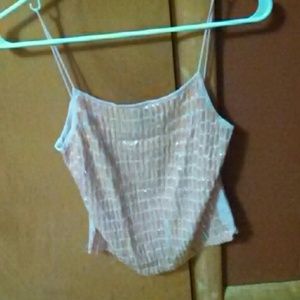 Pink sequence top