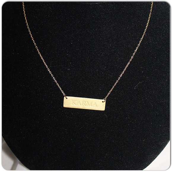 Karma bar necklace