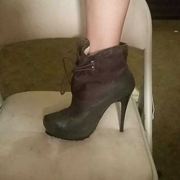 Boots stilettos grey heels - Picture 2 of 4