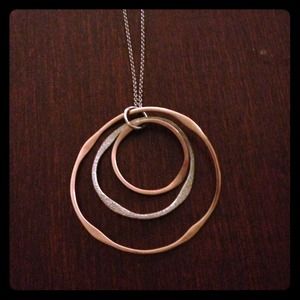 Sterling 925 and Rose Gold pendant necklace